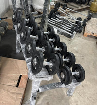 Kit dumbell injetado montado 12 ao 20KG + Suporte